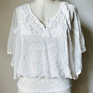 Free People lace batwing top XS/S
